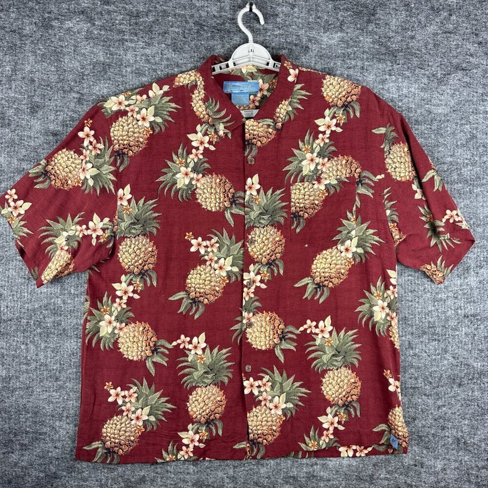 Bermuda Bay100 % Silk Men's Hawaiian Short Sleeve Shirt, Button Up, XXL - Picture 2 of 16